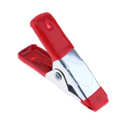 1pcs 2 Inch A Type Metal Sheet Spring Clamps Tent Clip for Woodworking, Home Use with Silicone Collet, Galvanized Spring Clamps