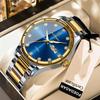 Top Brand New Men's Watch Double Calendar Luminous Quartz Diamond Watch