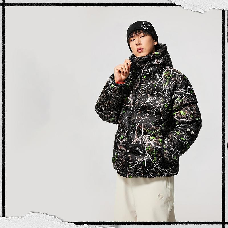 Li Ning Down Jackets Unisex Branch All Over Print Thickened AYMV501-6