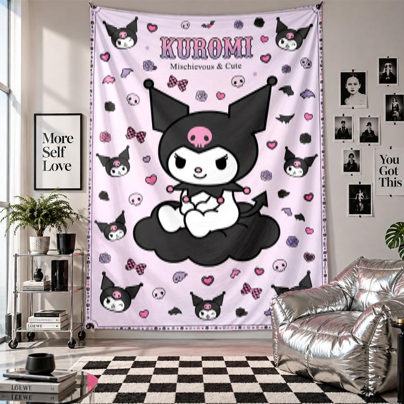 Wall TapestryKuromi Art Hanging Cloth Decorative Background Cover for Room Decoration