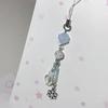 Handmade Beaded Pendant Phone Charm Unique and Stylish Keychain with Snowflake Wing Accessory for Women and Adults