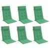 VidaXL High Back Chair Cushions Set of 6 Green Oxford Fabric, Cushion, Chair Cushion, Seat Cushion 361891