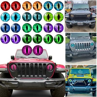 Eyes Headlight Sticker  Headlight Eyes Decal Round Headlight Sticker 3D Stereoscopic Sticker Funny Car Sticker