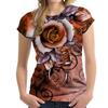 Nuova T-shirt da Donna a Maniche Corte con Stampa 3D Rose Graphix Estiva Casual Y2k Harajuku Girocollo Abbigliamento