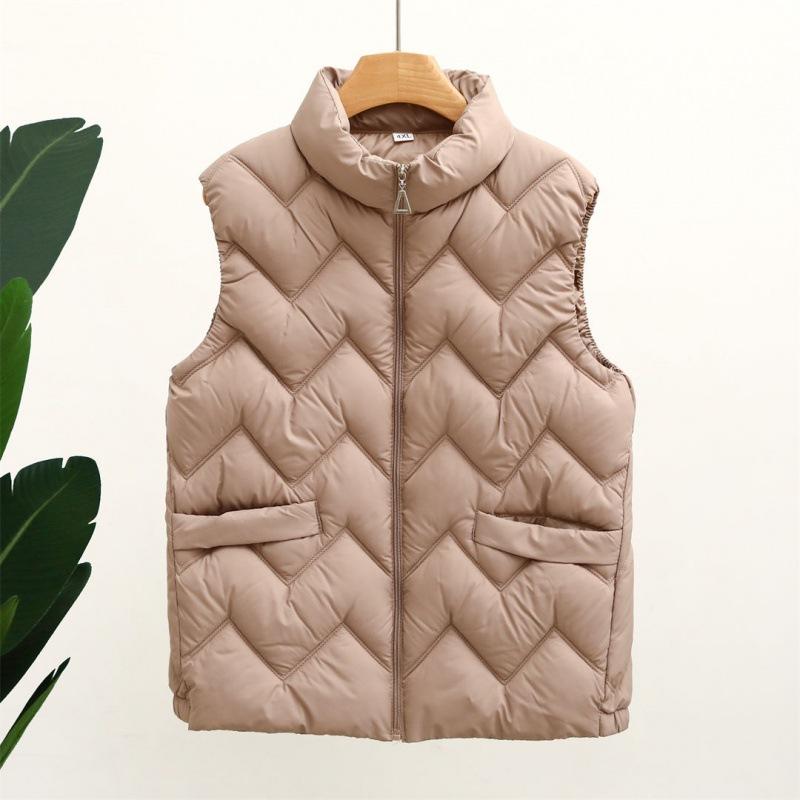 Weste Damen Herbst und Winter Mode Mutter Weste Jacke lockere und leichte Daunen Baumwollweste Weste Weste warme Baumwolljacke Top