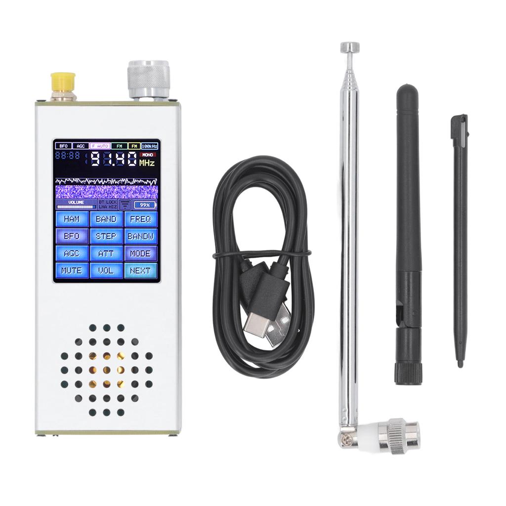 Полнодиапазонный приемник 2,4-дюймовый карманный сенсорный экран FM RDS ...