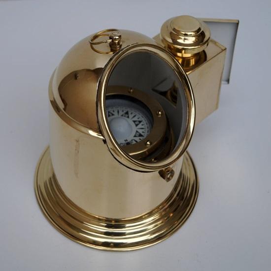 Nautical Maritime Brass Floating Dial Binnacle Gimbled Compass Marine Ship Boat Lamp