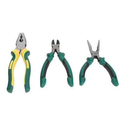3PCS Zangenset 6 Zoll Seitenschneider Spitzzange 8 Zoll Drahtzange Multifunktionales Elektriker Handreparaturwerkzeug