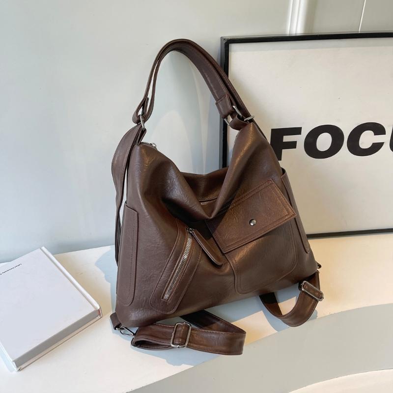 Women Bag Large Capacity Crossbody Bag Casual Shoulder Bag PU Leather Messenger Bag Fashion Backpack Student School Bag