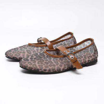 Mode Sommer Mesh Faltschuhe Damen Sandalen Atmungsaktive Ballerinas Bequeme Mary Jane Freizeit Schnallenriemen Damen Slipper Schuhe