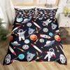 Astronaut Duvet Cover Set, Space Bedding Set For Kids Boys, Sky Galaxy Themed Comforter Cover, Queen King Twin Size Quilt Cover