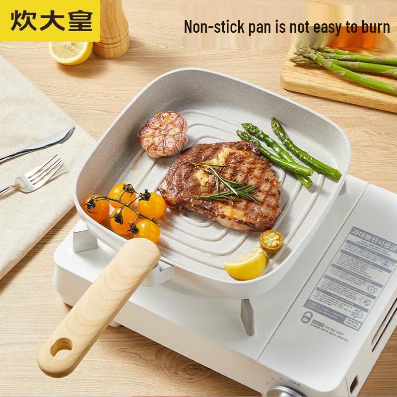COOKER KING Non-stick Ridged Frying & Steak Pan, 24cm