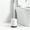 Food-grade Silicone Toilet Brush Deep Cleaner Soft Bristle Bathroom Toilet Brush Holder Bundle Wall Hanging Household Flexible Cleaning Brush