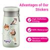 50PCS Cute Cartoon Animal Stickers Watercolor Animal Theme Sticker Nature Jungle Stickers Vinyl Waterproof Decals for Scrapbook