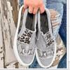 Women Larged-Size Flats Spring New Leopard Print Ladies Canvas Shoes 35-43 Breathable Female Trendy Sneakers
