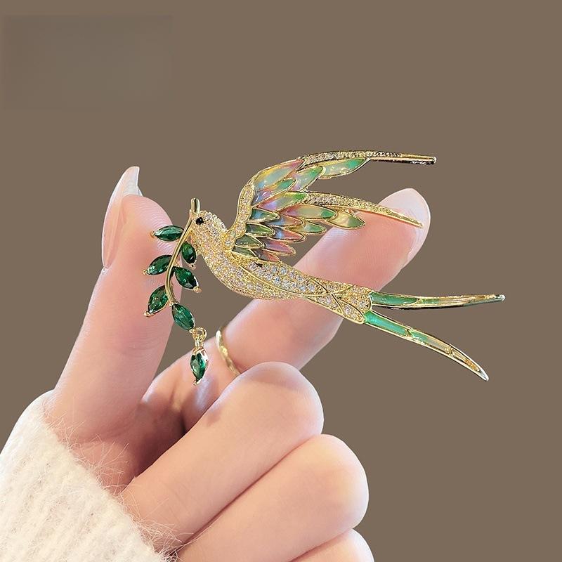 Ancient style auspicious clouds peony flower brooch elegant temperament high-end fashion corsage cheongsam Hanfu suit pin accessories