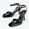 Ankle Strap Heeled Sandals Women Summer Sexy Open Toe Thin Heeled Dress Pumps Elegant Office Shoes for Ladies