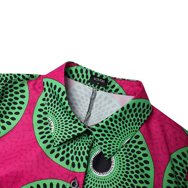 Oversized Women Lapel Neck Long Sleeve Floral Print Loose Casual Party Swing Dresses