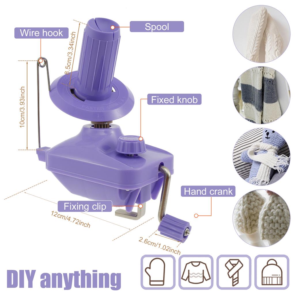 Yarn Ball Winder Manual Yarn Winder Low Noise Yarn Spinner Detachable Wool Winder Lightweight Yarn Ball Spinner Knitting Yarn