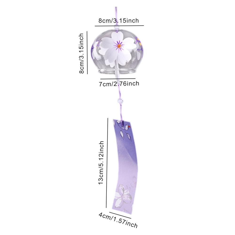 

Японские колокольчики ветра Романтический цветок Наружные колокольчики ветра Подвеска ручной работы Домашний декор Счастливый Маленький Ветер Музыка Звук Колокольчики