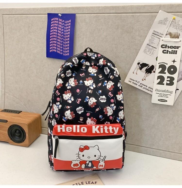 Fashionable Lightweight Nylon Cartoon Backpack Cute Design For Boys And Girls чёрный