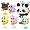 Non-Toxic Moc Cute Animal Model Micro Building Block Panda Rabbit Bee Mini Diamond Model Brick Toy For Children Desk Decor.