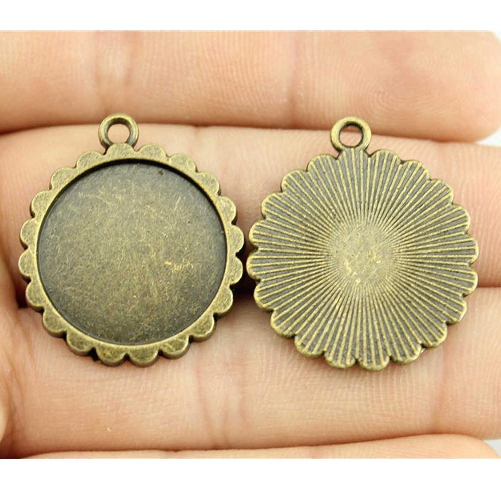 Hodí se pro kulatý 20mm skleněný kabošon Základní lůžko Podložka Bezel Doplňky Díly Chlapecké šperky Cool Dárky Pro