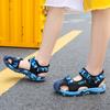 Sport Summer Boys Sandals 5-16Years Light Baotou Beach Holiday Sandals Non-slip Soft Bottom Shading Leather Kids Shoes Outdoor