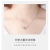 Women Fashion Sweet Angel Wing Zircon Pendant Simple Clavicle Necklace