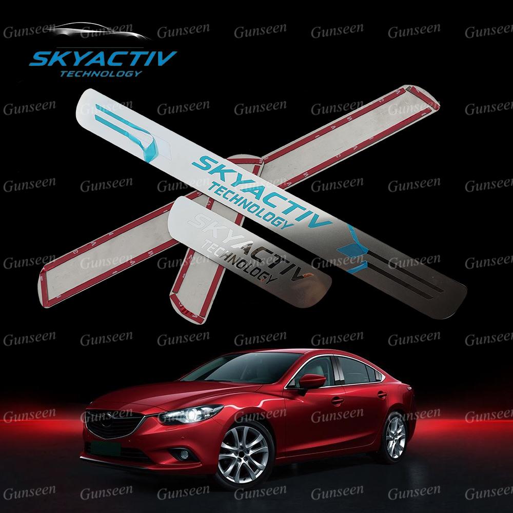 

Для Mazda аксессуары для защиты порога 2 3 6 CX30 CX5 CX9 CX8 автомобильный порог Накладка стальная накладка на педаль