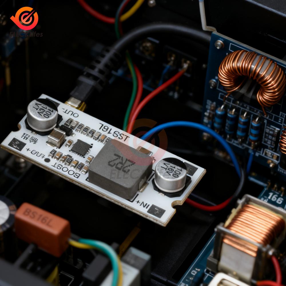DC Boost Module DC 1.7-11V to 1V/9V/11V 11A High-Efficiency Step-Up Converter With Short-Circuit Protection For Power Supply