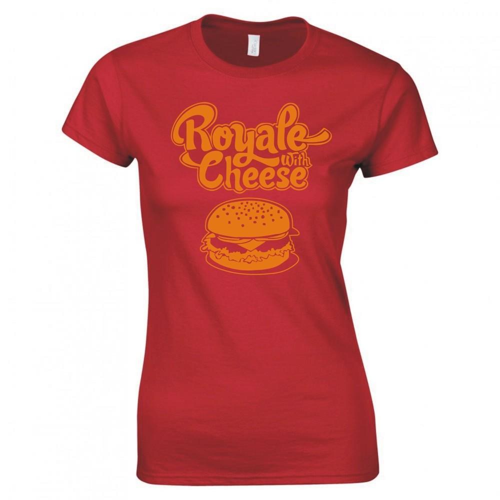 Inspired By Pulp Fiction Royale With Cheese Ladies Skinny Fit Tshirt S
