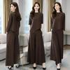 Completo Nuovi Vestiti Autunnali Donna Sottile, Stile Occidentale Casual Temperamento Pantaloni Culotte Due Pezzi Stile Pigro Lusso Leggero
