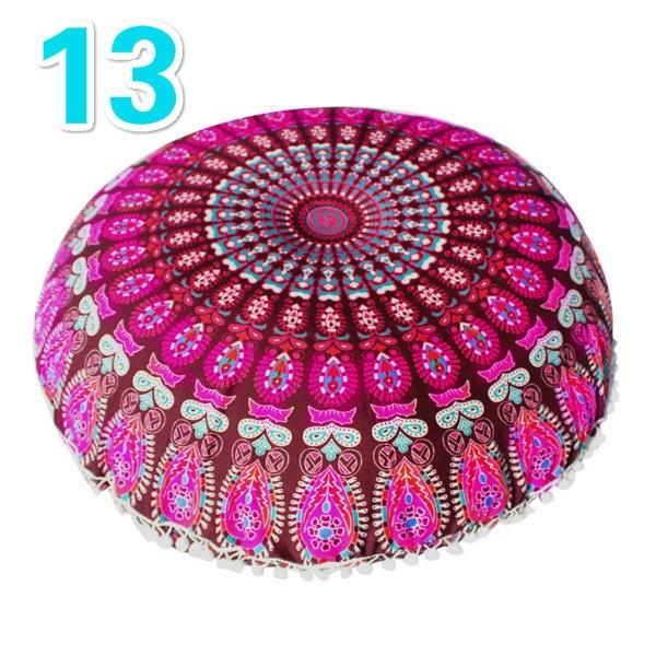 

43см Чехлы для подушек для домашнего декора Мандала Круглый чехол для подушкиДом Богемный Принт Наволочка 13