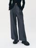 ETDEMAIN Wool Wide-Leg Trousers (Deep Grey)