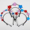 Multiple Stars Independence Day Hairbands Glitter Stars Headband Red Blue White Headdress for Independence Day Hair Accessories