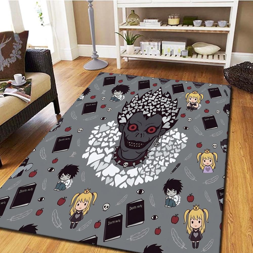 Death Note Bedroom Carpet & Living Room Mat, Home Decor Cool Movie Play Floor Mat -HE18