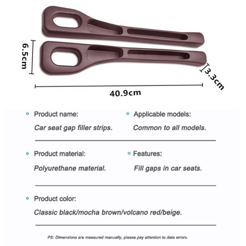 1 paio di strisce di tappi per seggiolini auto universali, cuciture laterali, anti-perdite, decorazione di riempimento, organizer per sedili, stoccaggio interno