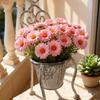 Planter Decoration Iron Plant Basket Shabby Metal Flower Holder Pot Stand for Indoor Outdoor Home Farmhouse