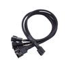 UMLIFE 2 Pack Computer PC PWM Fan Splitter Cable 1 to 4 (4 Pin+3 Pin)