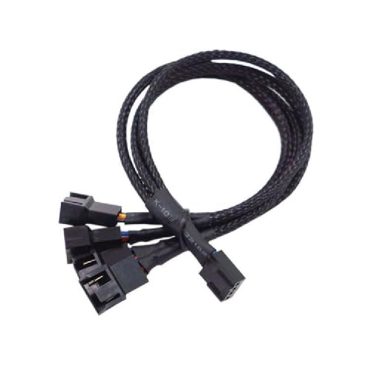 UMLIFE 2 Pack Computer PC PWM Fan Splitter Cable 1 to 4 (4 Pin+3 Pin)