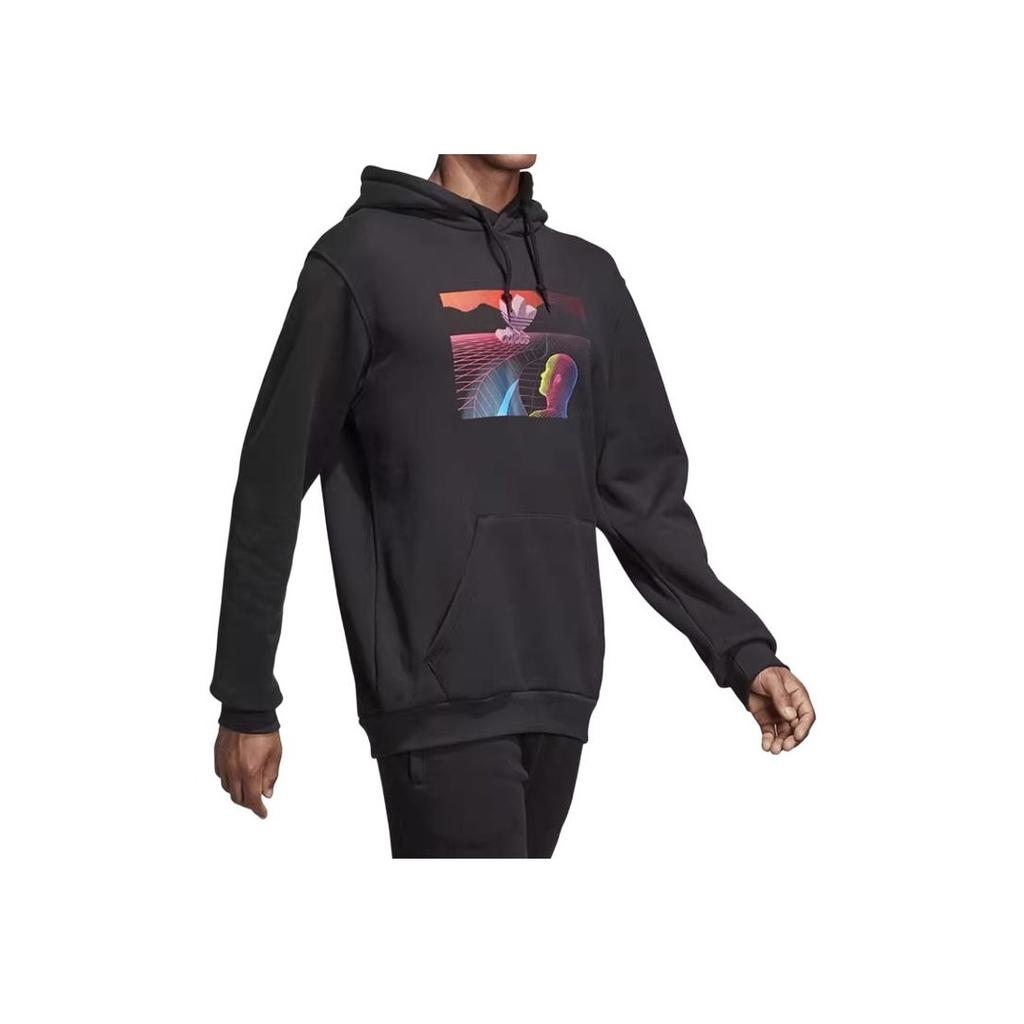 Adidas Originals D Hoodie Soft Comfortable Long Sleeve American Sweatshirt Men Hoodies Black DV2038