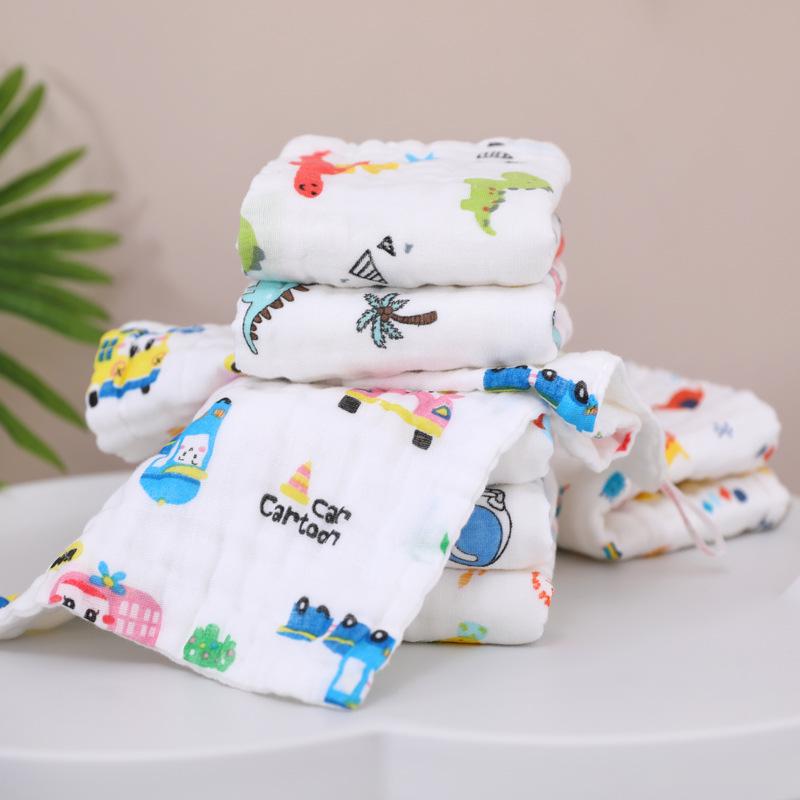 Dětská žínka z čisté bavlny - Šestivrstvá gáza s vysokou hustotou pro novorozence