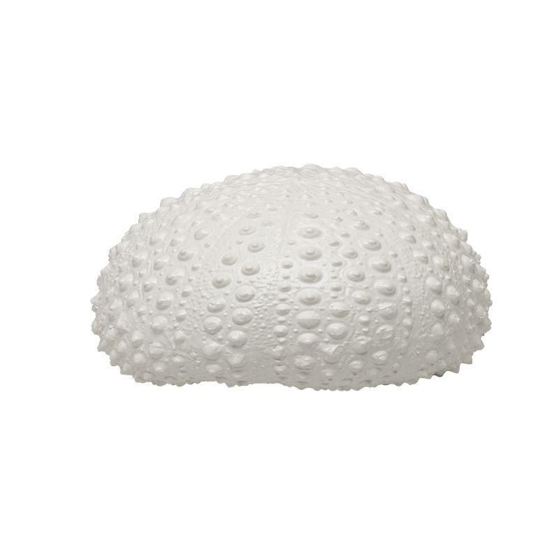 Artigianato in resina, conchiglie di riccio di mare astratte bianche, sfera spinosa irregolare, ornamento decorativo, statuette per la decorazione della casa