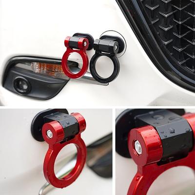 ABS Auto Styling Anhänger Haken Aufkleber Dekoration Auto Auto Hinten Vorne Anhänger Simulation Racing Ring Fahrzeug Abschlepphaken