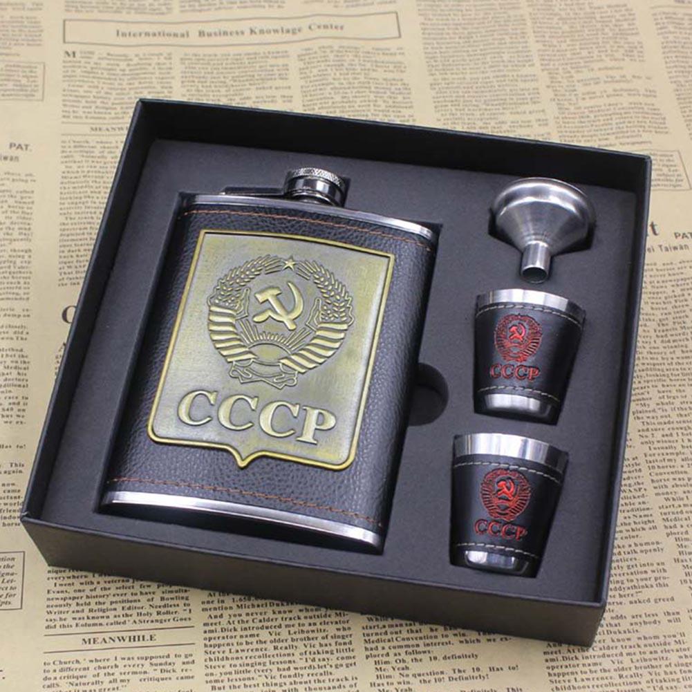

8 унцій Портативна кишенькова фляга для напоїв з нержавіючої сталі, фляга для віскі, контейнер для алкоголю, подарункова коробка, пляшка для горілки, інструменти