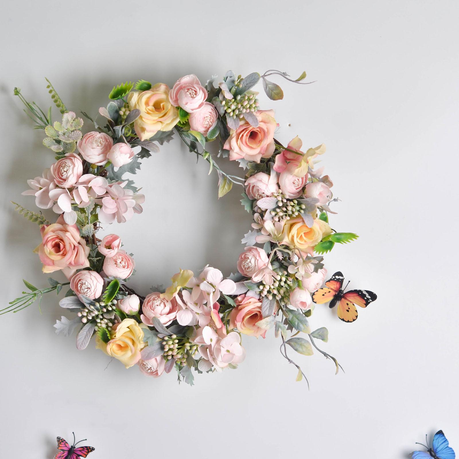 Искусственный цветок имитация гирлянды пластиковый искусственный цветок украшение интерьера двери стены Type 1