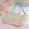 Handbag Clothes Storage Bag Fresh Color Hanging Shower Organizer Simple Mesh Toiletry Bag  Wash Bag
