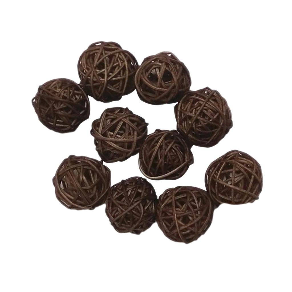 10Pcs Rattan Balls for Birthday and Nursery Decor, 3cm Orbs for Hanging