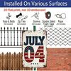 2D Flat, 8x12 Inch Vintage July 4th Metal Wall Decor - Distressed American Flag Sign Suitable for Independence Day, Rustic Aluminium Hanging
